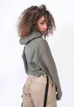 Lade das Bild in den Galerie-Viewer, Heavy Hoody Cropped Military Green
